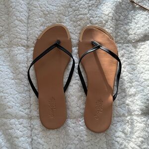 Charlotte Russe Black and Tan Sandals